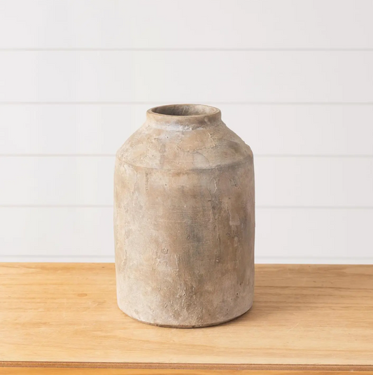 Antiqued Gray Vase