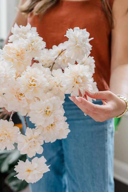 Hibiscus Peony Flowering Stem | Set of 3