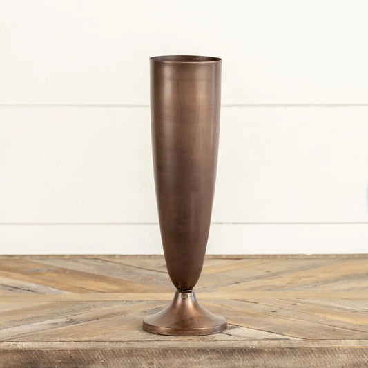 Tall Bronze Tapered Vase