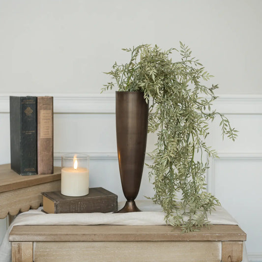 Tall Bronze Tapered Vase