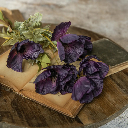Deep Plum Purple Poppy | Set of 3